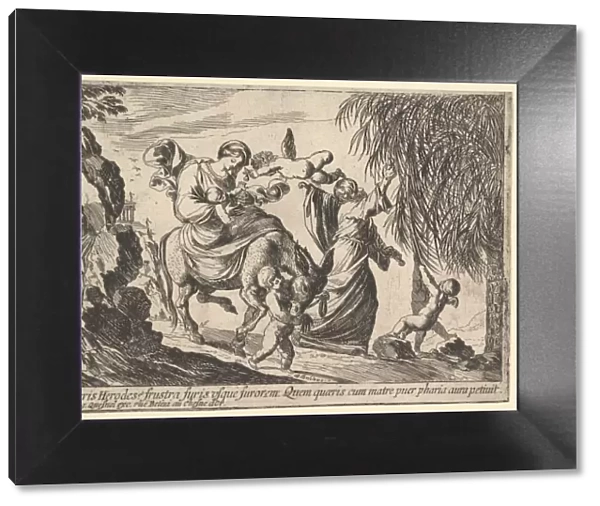 Angels Giving Dates to Child, 1610-42. Creator: Pierre Brebiette