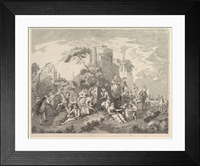 Framed Print : Country Fair, 1762. Creator: Pierre Charles Levesque Framed Print : Country Fair, 1762. Creator: Pierre Charles Levesque