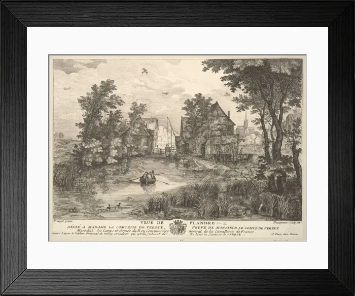 Framed Print : View of Flanders (Veue de Flandre) after the painting in the collection of Madame la Framed Print : View of Flanders (Veue de Flandre) after the painting in the collection of Madame la