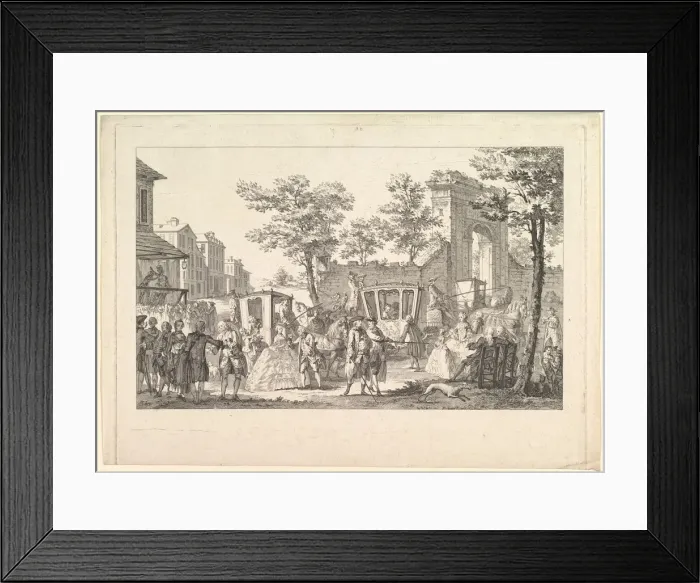 Framed Print : Tableau des portraits a la Mode (Plate of Fashion Portraits), 1760-61 Framed Print : Tableau des portraits a la Mode (Plate of Fashion Portraits), 1760-61