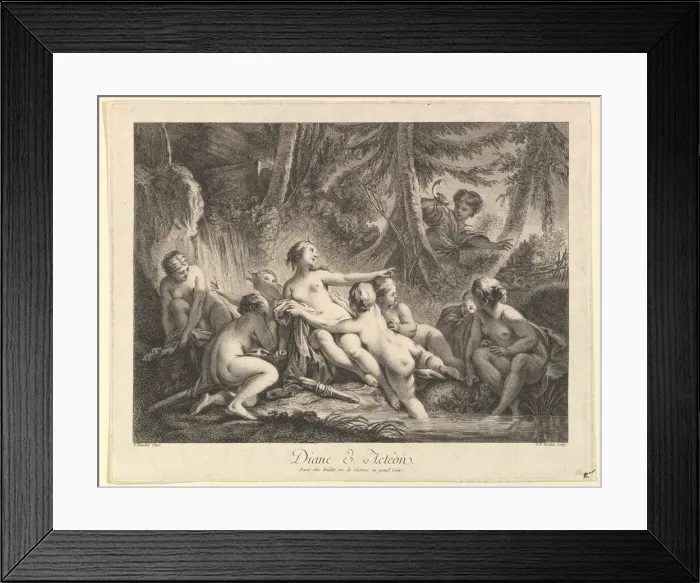 Framed Print : Diana and Acteon. Creator: Pierre Francois Tardieu Framed Print : Diana and Acteon. Creator: Pierre Francois Tardieu