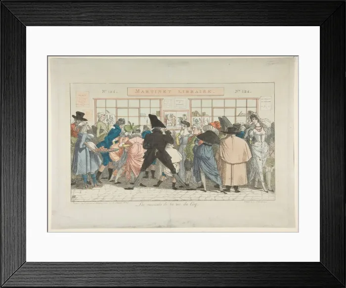 Framed Print : Les Musards de la Rue du Coq (Dawdlers of the Rue du Coq), 1805 Framed Print : Les Musards de la Rue du Coq (Dawdlers of the Rue du Coq), 1805