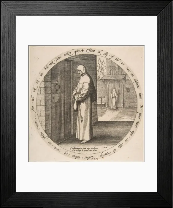 Framed Print : One Begs in Vain at the Door of the Deaf, from Twelve Flemish Proverbs, ca. 1568 Framed Print : One Begs in Vain at the Door of the Deaf, from Twelve Flemish Proverbs, ca. 1568