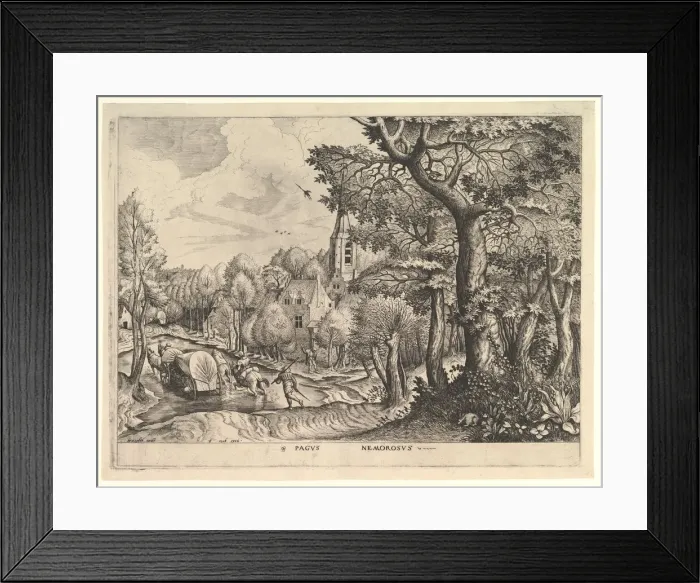 Framed Print : Wooded Region (Pagus Nemorosus) from The Large Landscapes, ca. 1555-56 Framed Print : Wooded Region (Pagus Nemorosus) from The Large Landscapes, ca. 1555-56