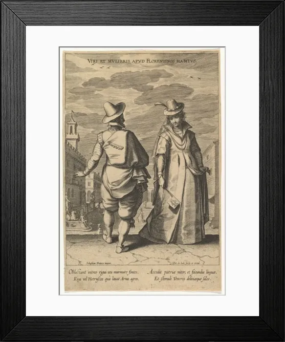 Framed Print : Viri et Mulieris apud Florentinos Habitus, from Fashions of Different Nations. n. d Framed Print : Viri et Mulieris apud Florentinos Habitus, from Fashions of Different Nations. n. d