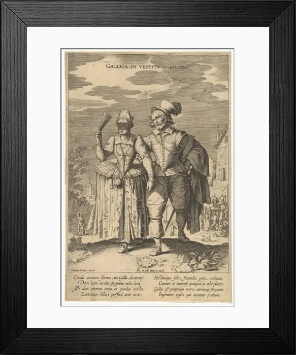 Framed Print : Gallica in Vestitu Varietas, from Fashions of Different Nations. n. d Framed Print : Gallica in Vestitu Varietas, from Fashions of Different Nations. n. d