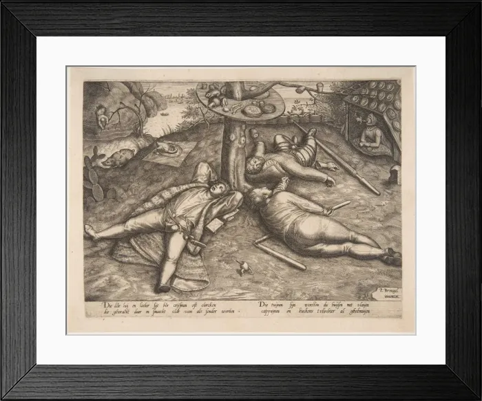 Framed Print : The Land of Cockaigne, after 1570?. Creator: Attributed to Pieter van der Heyden Framed Print : The Land of Cockaigne, after 1570?. Creator: Attributed to Pieter van der Heyden