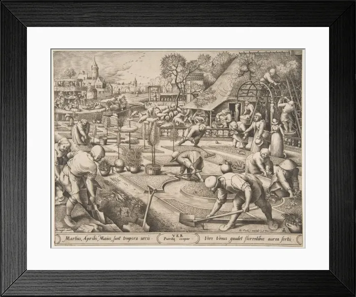 Framed Print : Spring (Ver) from The Seasons, 1570. Creator: Pieter van der Heyden Framed Print : Spring (Ver) from The Seasons, 1570. Creator: Pieter van der Heyden