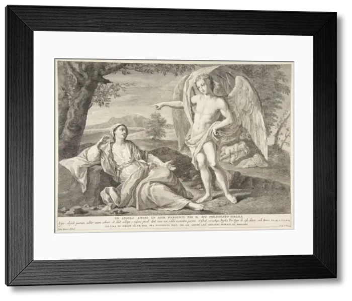 Framed Print : An angel appearing to Hagar, 1727-72. Creator: Pietro Monaco Framed Print : An angel appearing to Hagar, 1727-72. Creator: Pietro Monaco