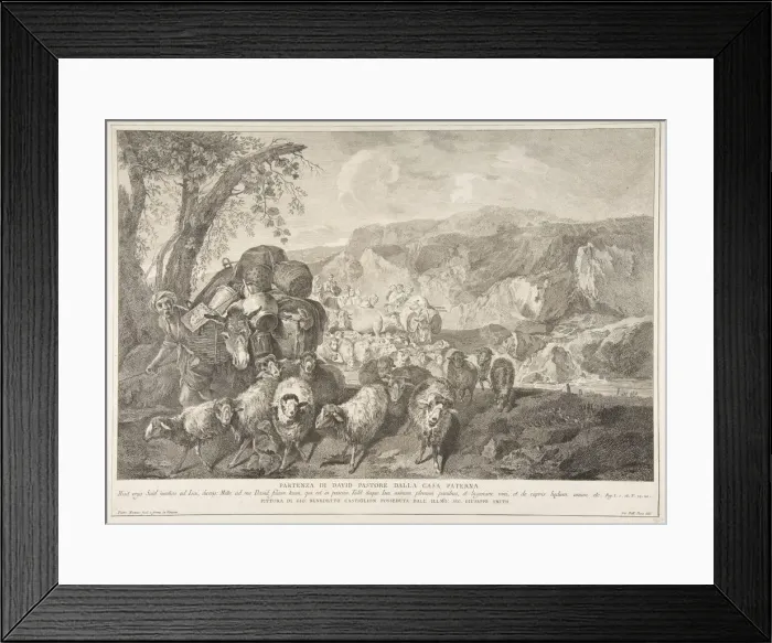 Framed Print : Departure of David the Shepherd from the House of His Father (Partenza di David pastore Framed Print : Departure of David the Shepherd from the House of His Father (Partenza di David pastore