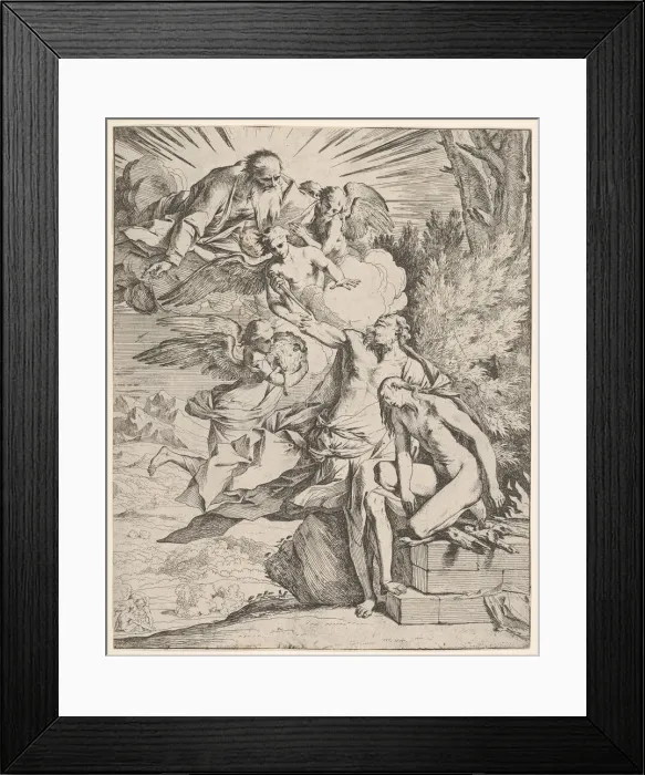 Framed Print : Sacrifice of Isaac: an angel presses against the dagger-bearing arm of Abraham, who Framed Print : Sacrifice of Isaac: an angel presses against the dagger-bearing arm of Abraham, who