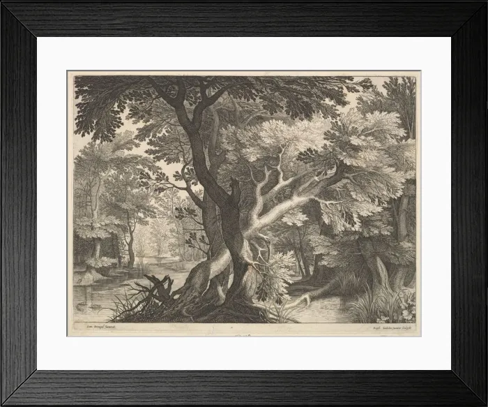 Framed Print : Wooded landscape. Creator: Raphael Sadeler Framed Print : Wooded landscape. Creator: Raphael Sadeler