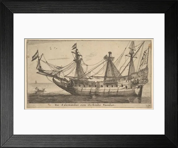 Framed Print : De Salemander een Oostindis Vaerder, mid-17th century. Creator: Reinier Zeeman Framed Print : De Salemander een Oostindis Vaerder, mid-17th century. Creator: Reinier Zeeman