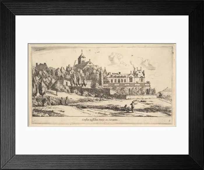 Framed Print : View of Conflans, 17th century. Creator: Reinier Zeeman Framed Print : View of Conflans, 17th century. Creator: Reinier Zeeman