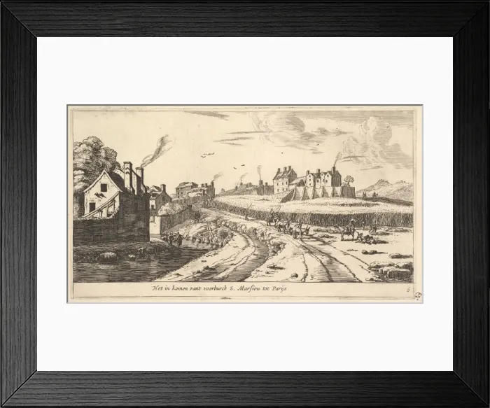 Framed Print : Entrance to the Suburb of Saint Marceau near Paris, 17th century. Creator: Reinier Zeeman Framed Print : Entrance to the Suburb of Saint Marceau near Paris, 17th century. Creator: Reinier Zeeman