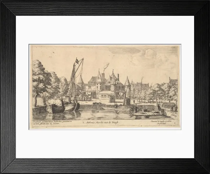 Framed Print : S. Anthonis Marckt met de Waegh, 17th century. Creator: Reinier Zeeman Framed Print : S. Anthonis Marckt met de Waegh, 17th century. Creator: Reinier Zeeman
