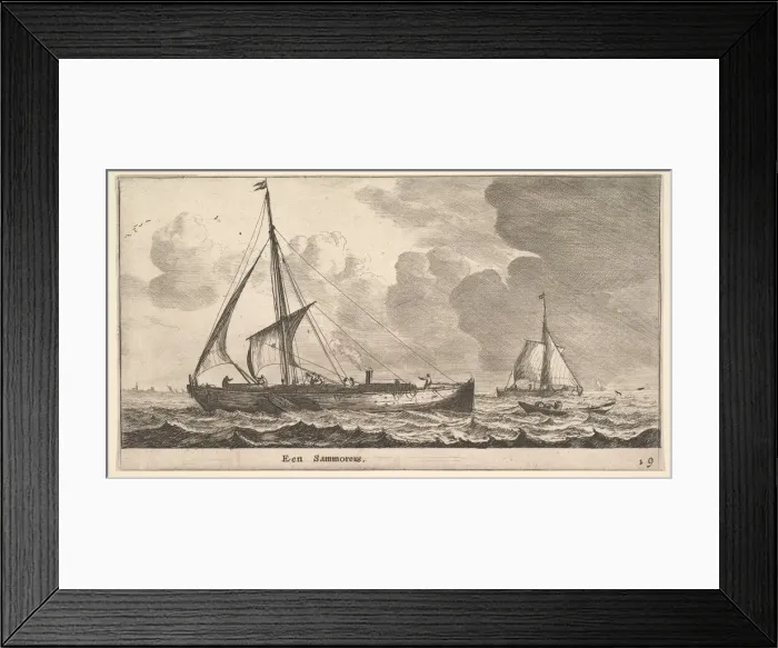 Framed Print : Een Samoureus, 17th century. Creator: Reinier Zeeman Framed Print : Een Samoureus, 17th century. Creator: Reinier Zeeman