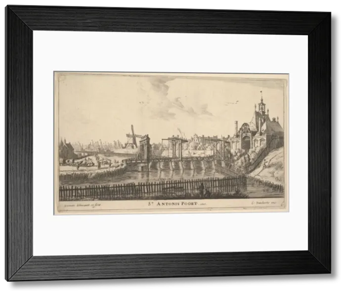 Framed Print : St. Antonis Poort, Amsterdam, mid-17th century. Creator: Reinier Zeeman Framed Print : St. Antonis Poort, Amsterdam, mid-17th century. Creator: Reinier Zeeman
