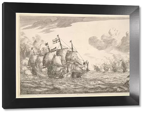 Naval Battle, 17th century. Creator: Reinier Zeeman