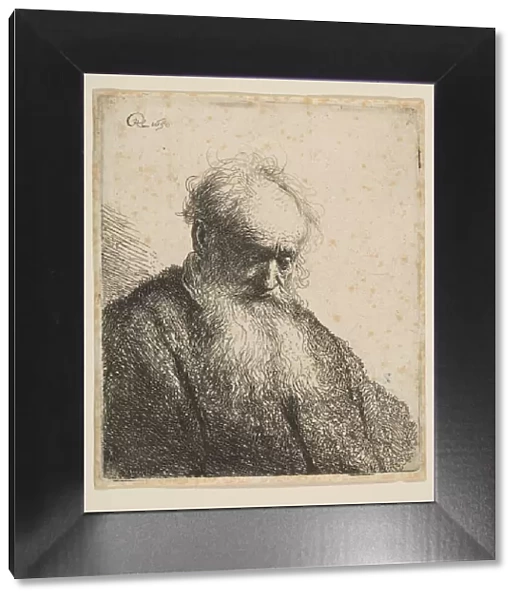Bust of an Old Man with Flowing Beard: the Head Inclined Three-Quarters Right, 1630