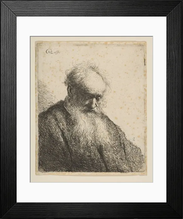 Framed Print : Bust of an Old Man with Flowing Beard: the Head Inclined Three-Quarters Right, 1630 Framed Print : Bust of an Old Man with Flowing Beard: the Head Inclined Three-Quarters Right, 1630