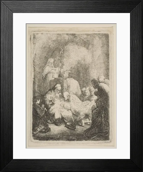 Framed Print : The Circumcision: Small Plate, ca. 1630. Creator: Rembrandt Harmensz van Rijn Framed Print : The Circumcision: Small Plate, ca. 1630. Creator: Rembrandt Harmensz van Rijn