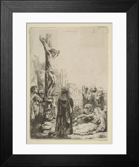 Framed Print : The Crucifixion: Small Plate, ca. 1635. Creator: Rembrandt Harmensz van Rijn Framed Print : The Crucifixion: Small Plate, ca. 1635. Creator: Rembrandt Harmensz van Rijn