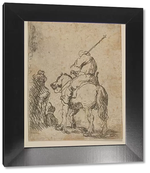 Turbaned Soldier on Horseback, ca. 1629. Creator: Rembrandt Harmensz van Rijn