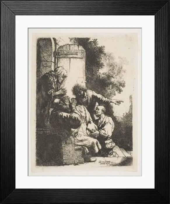 Framed Print : Josephs Coat Brought to Jacob, ca. 1633. Creator: Rembrandt Harmensz van Rijn Framed Print : Josephs Coat Brought to Jacob, ca. 1633. Creator: Rembrandt Harmensz van Rijn