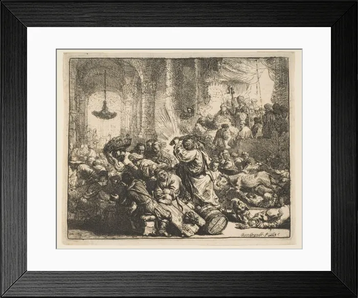 Framed Print : Christ Driving the Money-Changers from the Temple, 1635 Framed Print : Christ Driving the Money-Changers from the Temple, 1635