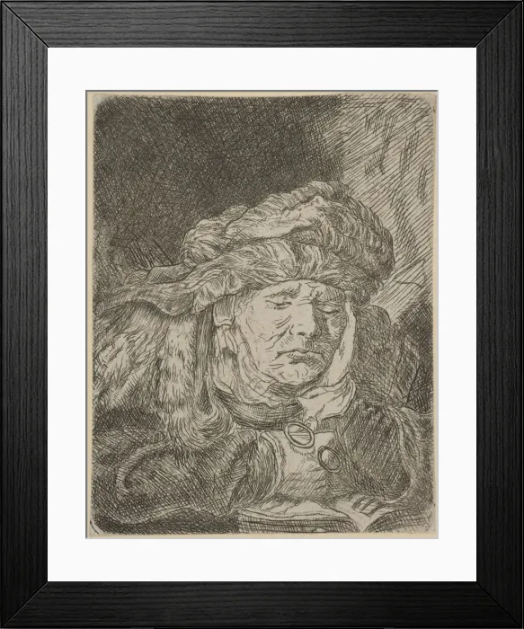 Framed Print : Old Woman Sleeping (copy). n. d. Creator: Unknown Framed Print : Old Woman Sleeping (copy). n. d. Creator: Unknown