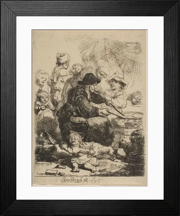 Framed Print : The Pancake Woman, 1635. Creator: Rembrandt Harmensz van Rijn Framed Print : The Pancake Woman, 1635. Creator: Rembrandt Harmensz van Rijn