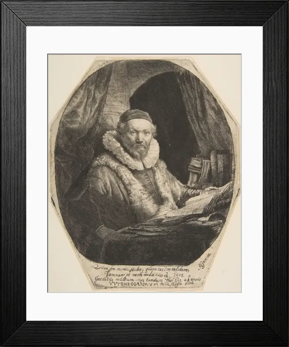Framed Print : Jan Uytenbogaert. Creator: Rembrandt Harmensz van Rijn Framed Print : Jan Uytenbogaert. Creator: Rembrandt Harmensz van Rijn
