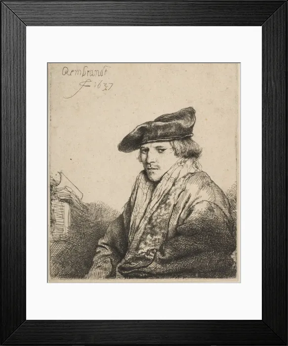 Framed Print : Young Man in a Velvet Cap (Ferdinand Bol), 1637. Creator: Rembrandt Harmensz van Rijn Framed Print : Young Man in a Velvet Cap (Ferdinand Bol), 1637. Creator: Rembrandt Harmensz van Rijn