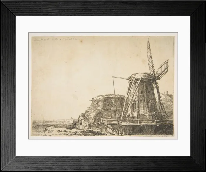 Framed Print : The Windmill (reverse copy). n. d. Creator: Unknown Framed Print : The Windmill (reverse copy). n. d. Creator: Unknown