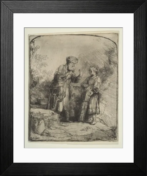 Framed Print : Abraham and Isaac, 1645. Creator: Rembrandt Harmensz van Rijn Framed Print : Abraham and Isaac, 1645. Creator: Rembrandt Harmensz van Rijn
