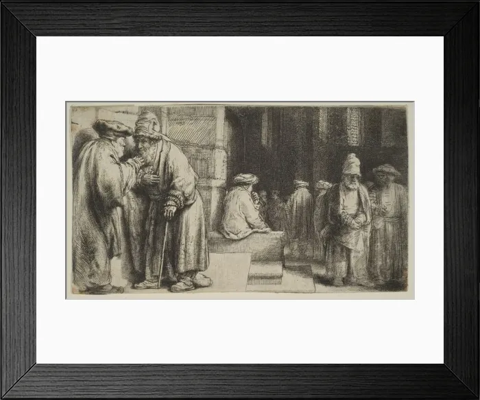Framed Print : Jews in a Synagogue, 1648. Creator: Rembrandt Harmensz van Rijn Framed Print : Jews in a Synagogue, 1648. Creator: Rembrandt Harmensz van Rijn
