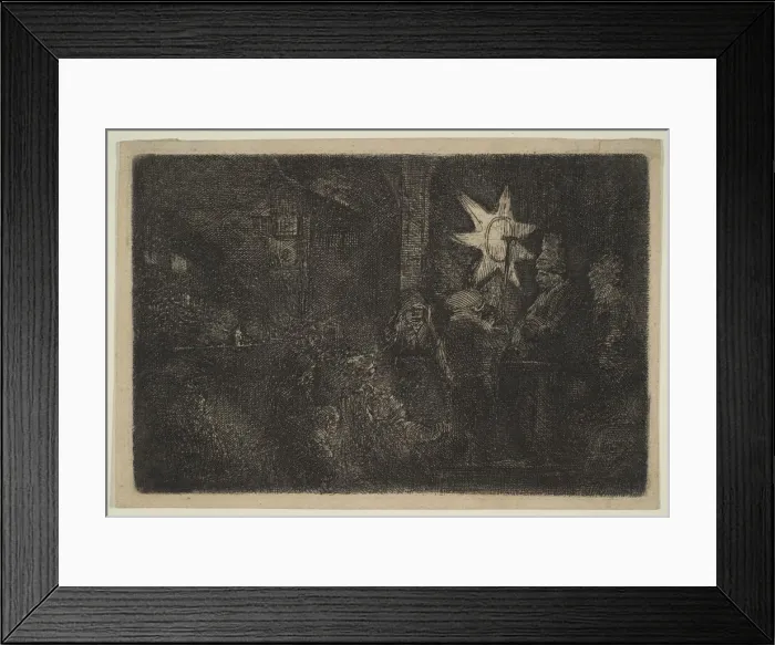 Framed Print : The Star of Kings: A Night Piece, ca. 1651. Creator: Rembrandt Harmensz van Rijn Framed Print : The Star of Kings: A Night Piece, ca. 1651. Creator: Rembrandt Harmensz van Rijn