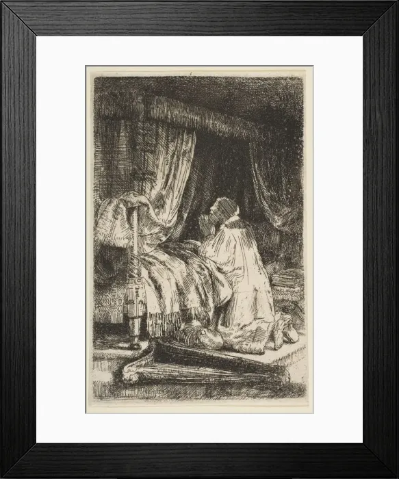 Framed Print : David in Prayer, 1652. Creator: Rembrandt Harmensz van Rijn Framed Print : David in Prayer, 1652. Creator: Rembrandt Harmensz van Rijn