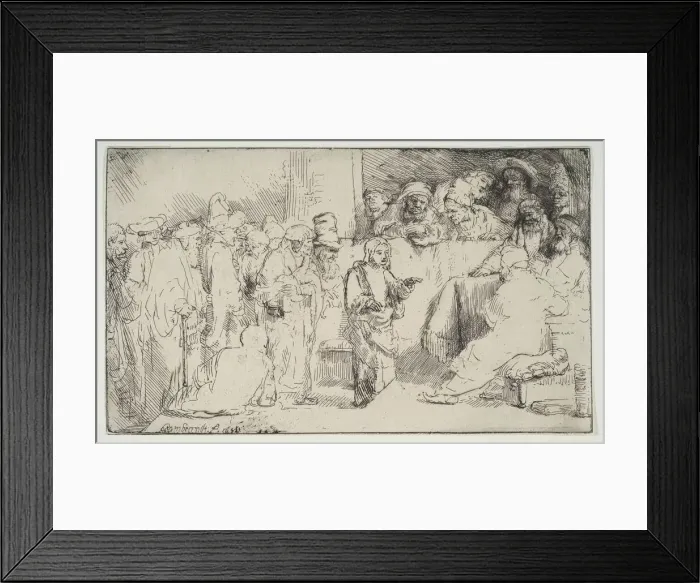Framed Print : Christ Disputing with the Doctors; a sketch, 1652. Creator: Rembrandt Harmensz van Rijn Framed Print : Christ Disputing with the Doctors; a sketch, 1652. Creator: Rembrandt Harmensz van Rijn