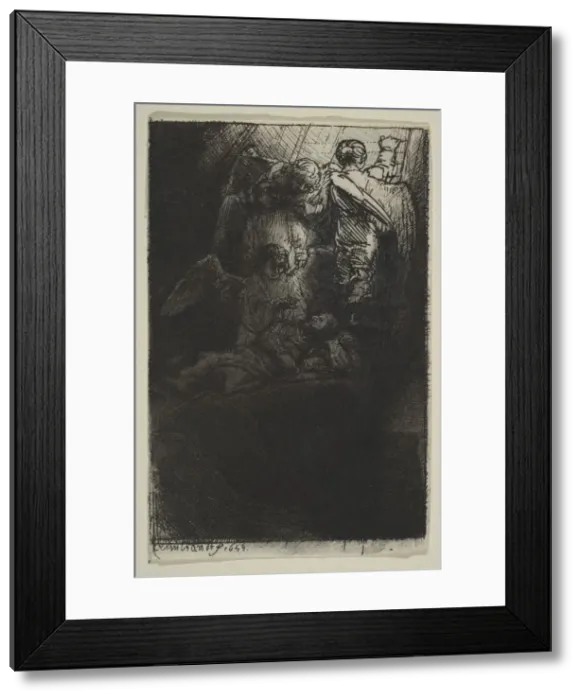 Framed Print : Jacobs Ladder, 1655. Creator: Rembrandt Harmensz van Rijn Framed Print : Jacobs Ladder, 1655. Creator: Rembrandt Harmensz van Rijn