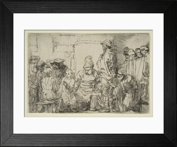 Framed Print : Christ Seated Disputing with the Doctors, 1654. Creator: Rembrandt Harmensz van Rijn Framed Print : Christ Seated Disputing with the Doctors, 1654. Creator: Rembrandt Harmensz van Rijn