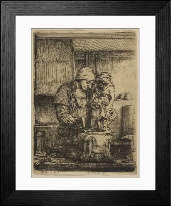 Framed Print : The Goldsmith, 1655. Creator: Rembrandt Harmensz van Rijn Framed Print : The Goldsmith, 1655. Creator: Rembrandt Harmensz van Rijn