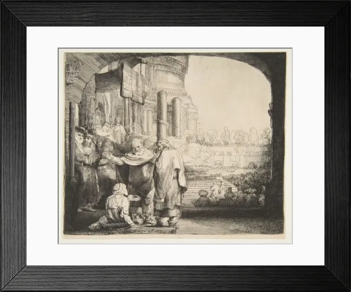 Framed Print : Peter and John Healing the Cripple at the Gate of the Temple, 1659 Framed Print : Peter and John Healing the Cripple at the Gate of the Temple, 1659