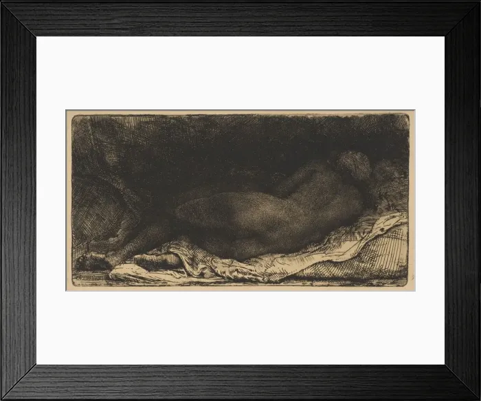 Framed Print : Reclining Female Nude, 1658. Creator: Rembrandt Harmensz van Rijn Framed Print : Reclining Female Nude, 1658. Creator: Rembrandt Harmensz van Rijn