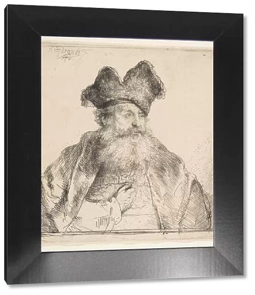 Old Man with Divided Fur Cap, 1640. Creator: Rembrandt Harmensz van Rijn