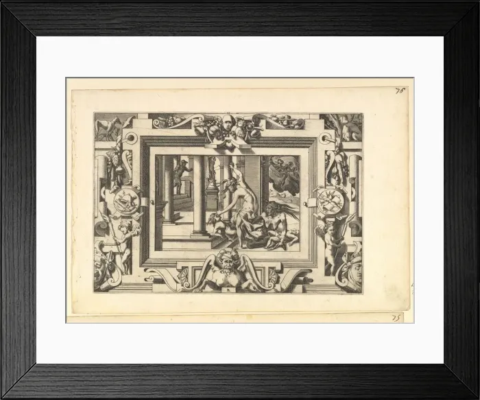 Framed Print : Medea Kills Her Two Children by Jason (Pour qui d'Absyrte a le sang repandu, fait que du s... 1563. Creator: Rene Boyvin) Framed Print : Medea Kills Her Two Children by Jason (Pour qui d'Absyrte a le sang repandu, fait que du s... 1563. Creator: Rene Boyvin)