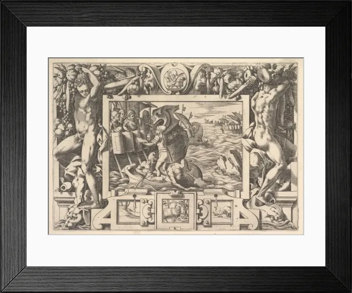 Framed Print : Aeetes Gathers the Limbs of Absyrtes (Tandis qu il fait les membres ramasser Framed Print : Aeetes Gathers the Limbs of Absyrtes (Tandis qu il fait les membres ramasser