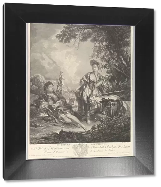Le Berger Recompense(The Rewarded Shepherd), 18th century. Creator: Rene Gaillard