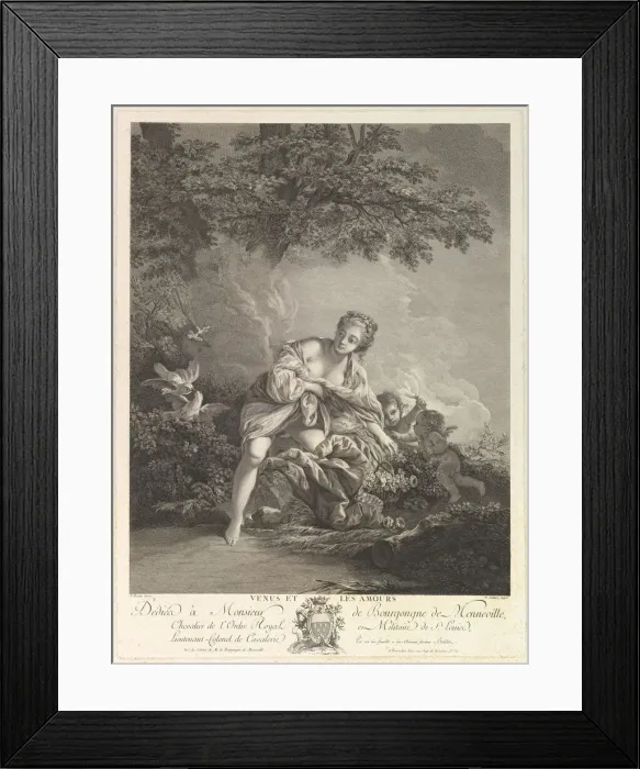 Framed Print : Venus et les Amours (Venus and the Loves), 18th century. Creator: Rene Gaillard Framed Print : Venus et les Amours (Venus and the Loves), 18th century. Creator: Rene Gaillard